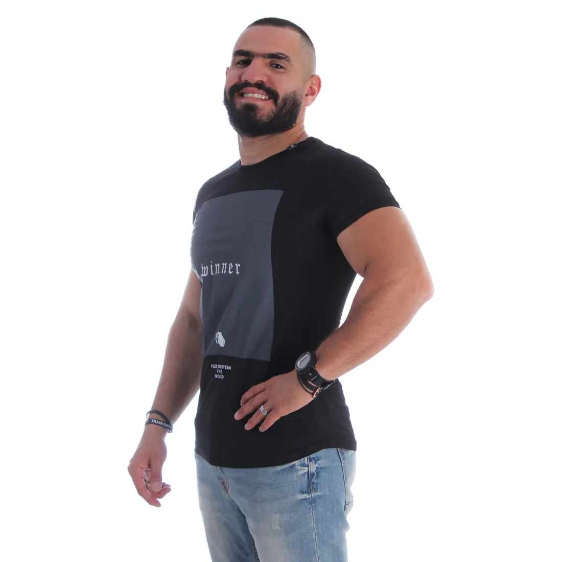 Men T-shirt- black / made in Turkey -3319