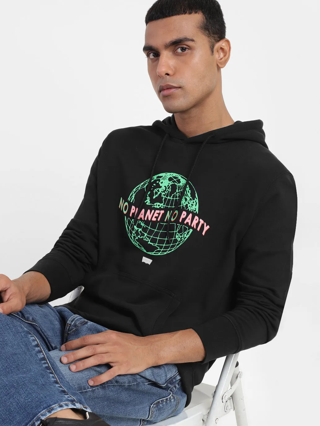 Men's Graphic Print Hooded Sweatshirt