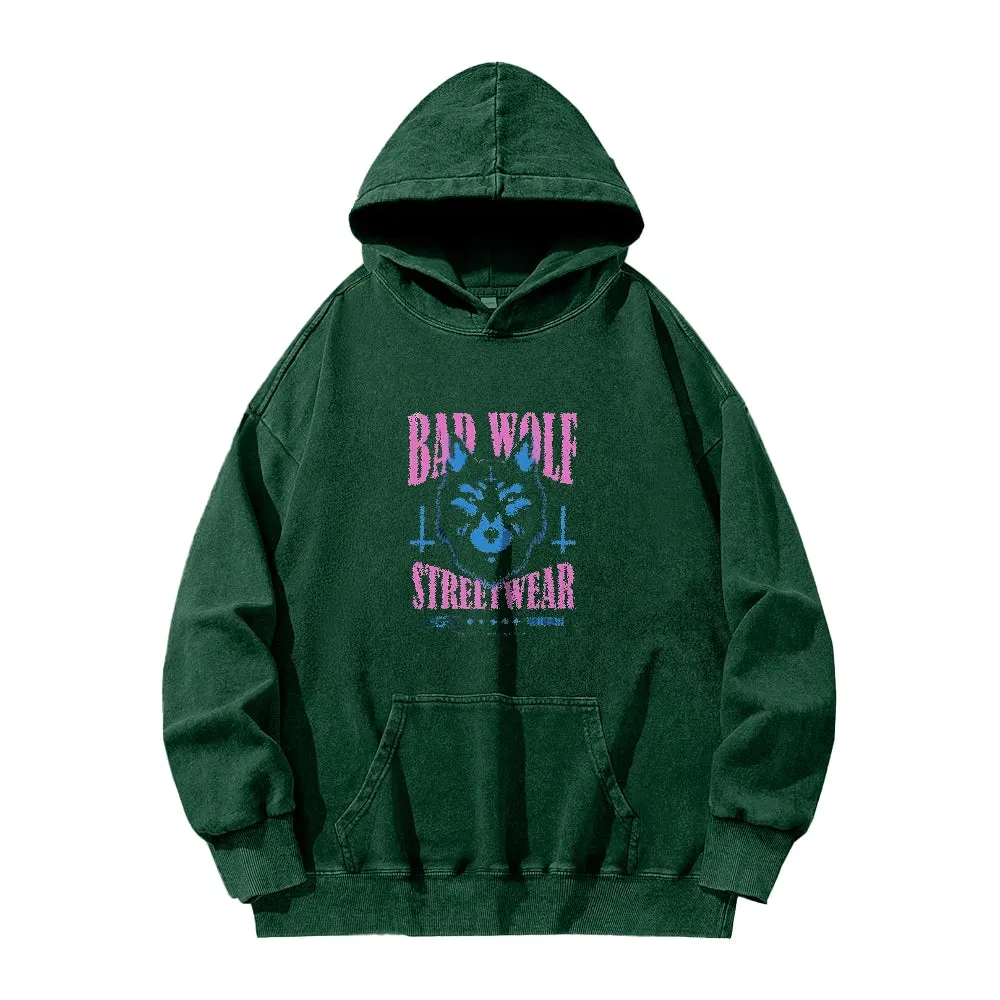 Mens Vintage Bad Wolf Streetwear Hoodies