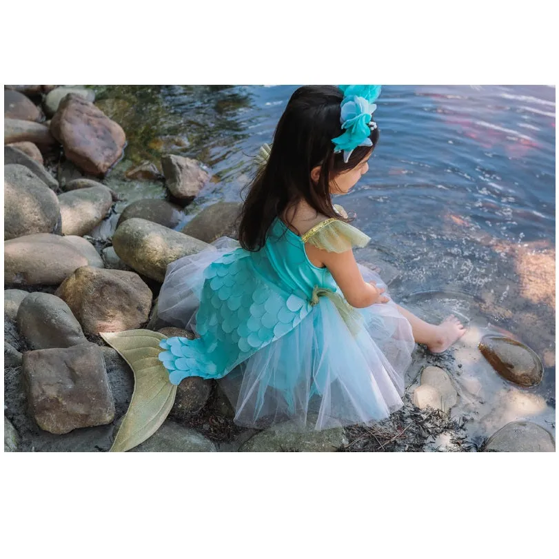 Mermalicious Mermaid Dress with Tail - Size 5-6