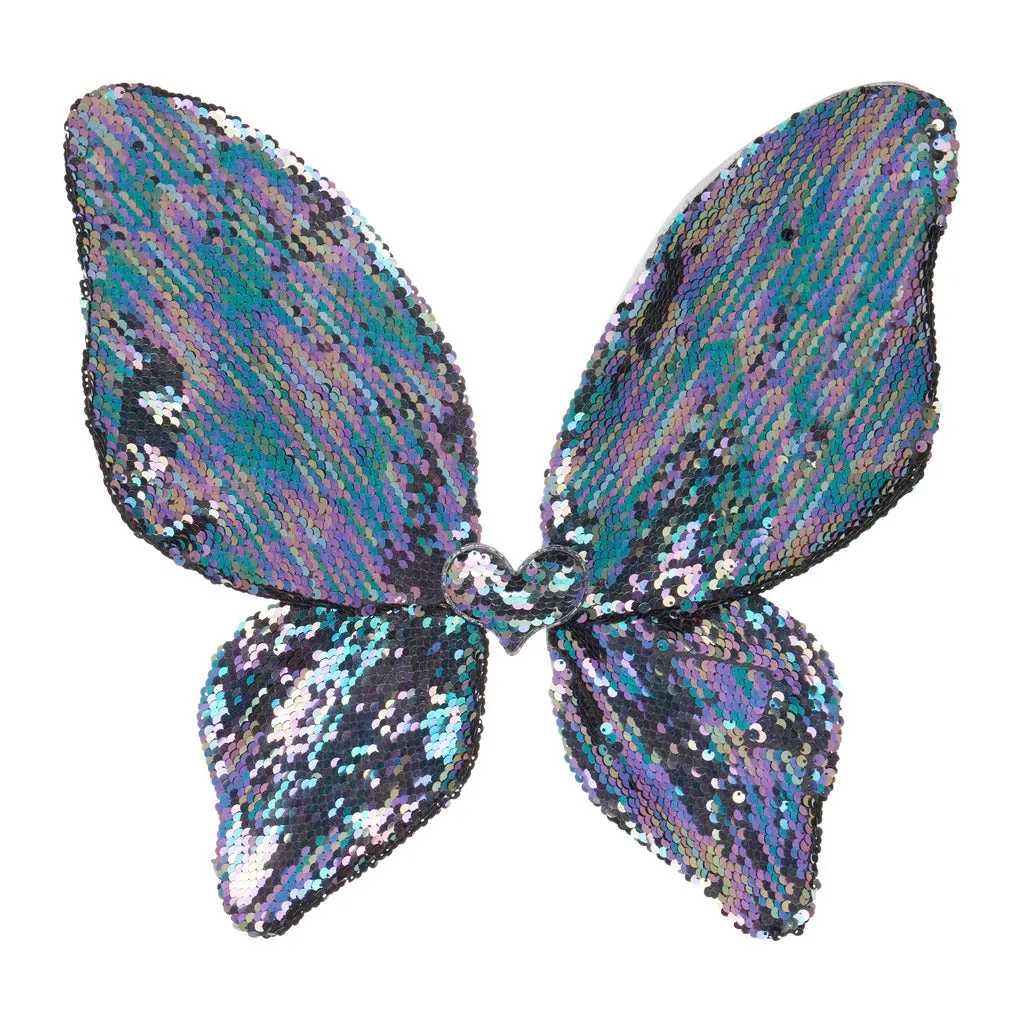 Mimi and Lula midnight sequin wings