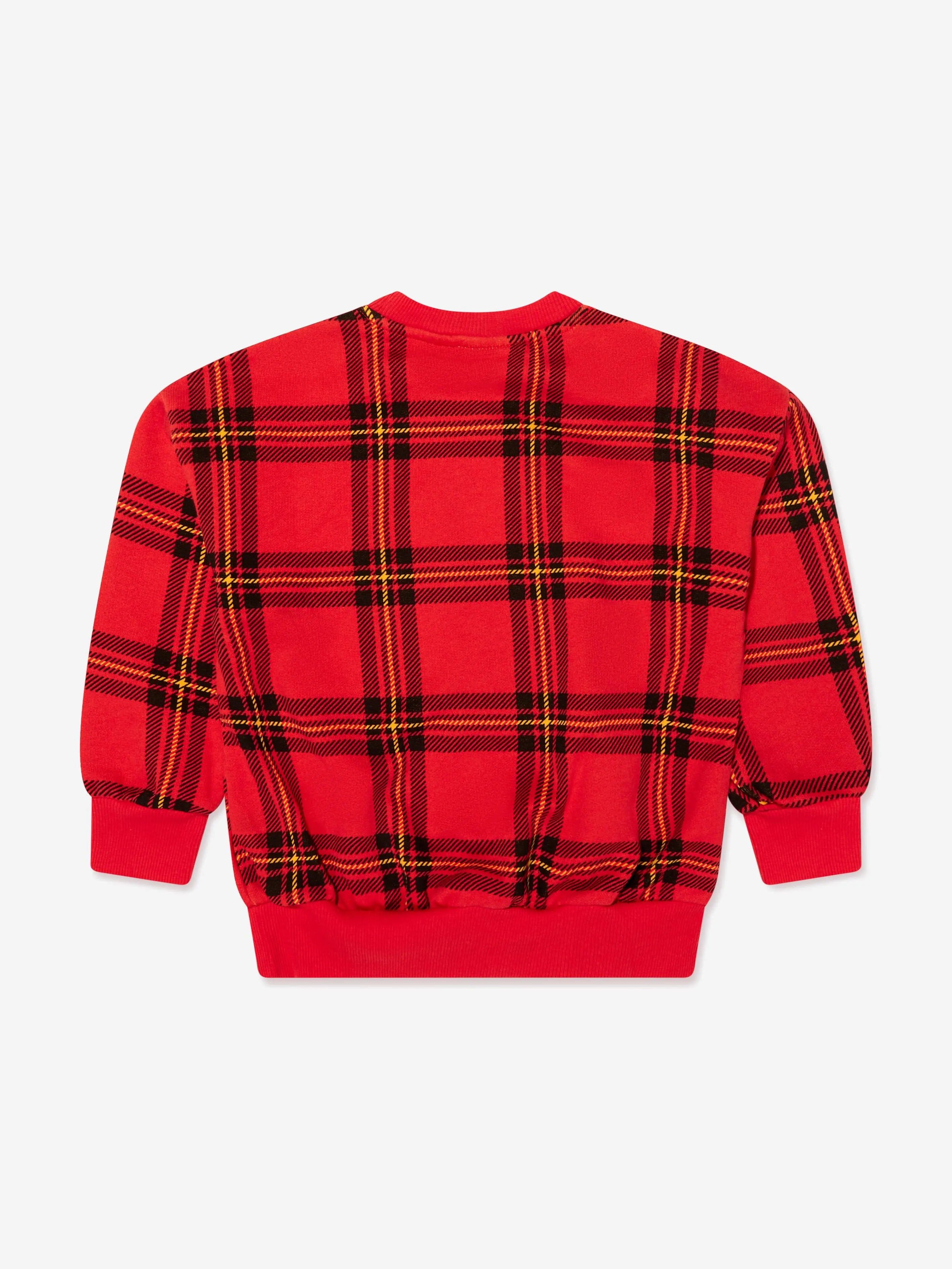 Mini Rodini Kids Organic Cotton Check Sweatshirt in Red