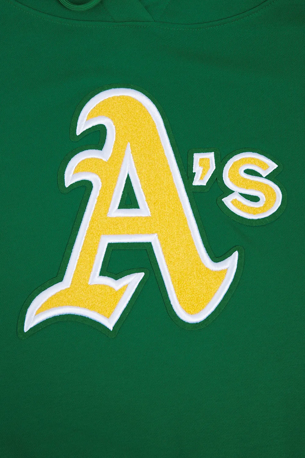 MLB OAKLAND ATHLETICS RETRO CLASSIC WOMEN'S CROPPED PO HOODIE (KELLY GREEN)