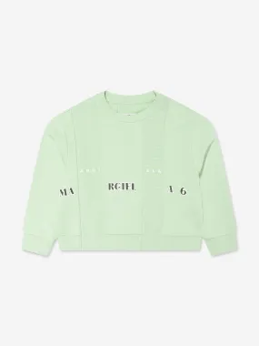 MM6 Maison Margiela Kids Logo Sweatshirt in Green