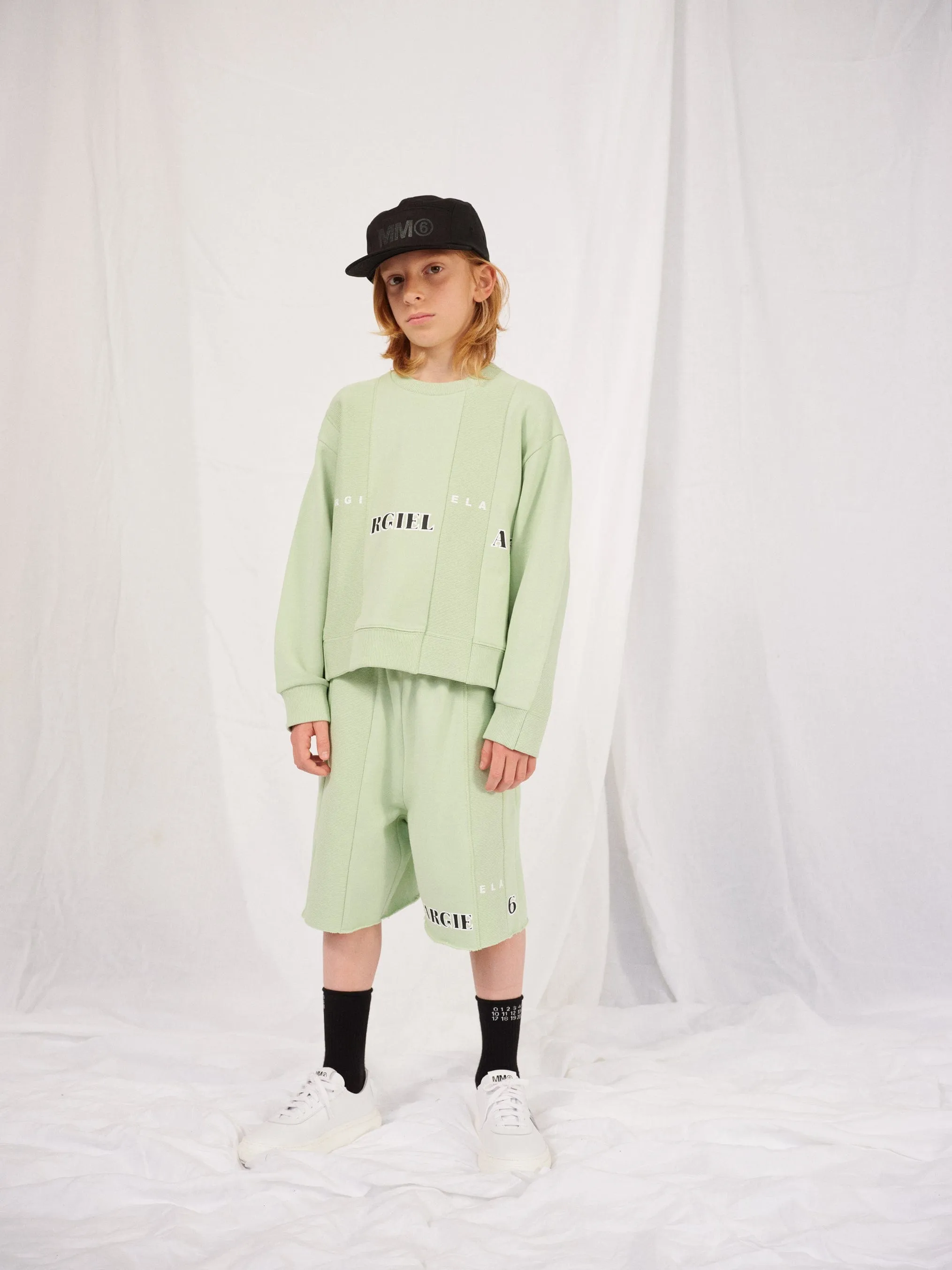 MM6 Maison Margiela Kids Logo Sweatshirt in Green