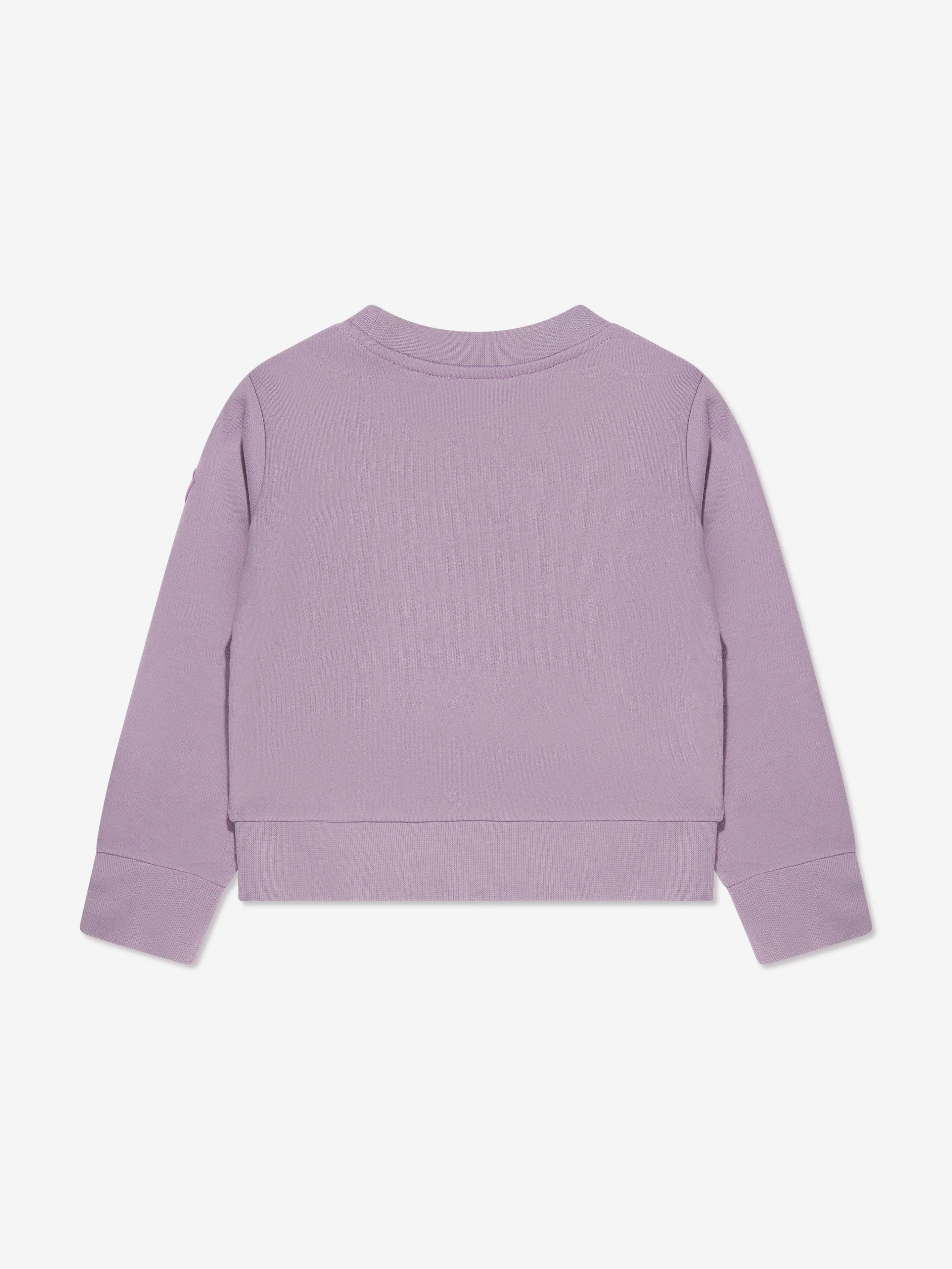 Moncler Enfant Girls Graphic Print Sweatshirt in Lilac