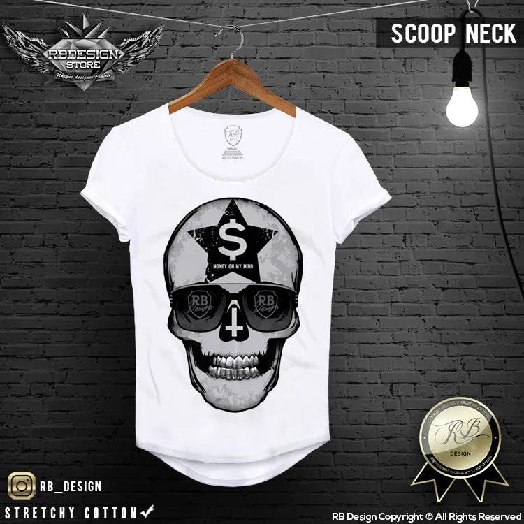 Money On My Mind Men's Skull T-shirt RB Design Tank Top MD542