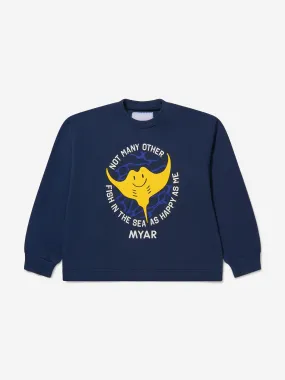 Myar Boys Cotton Fish Print Sweatshirt