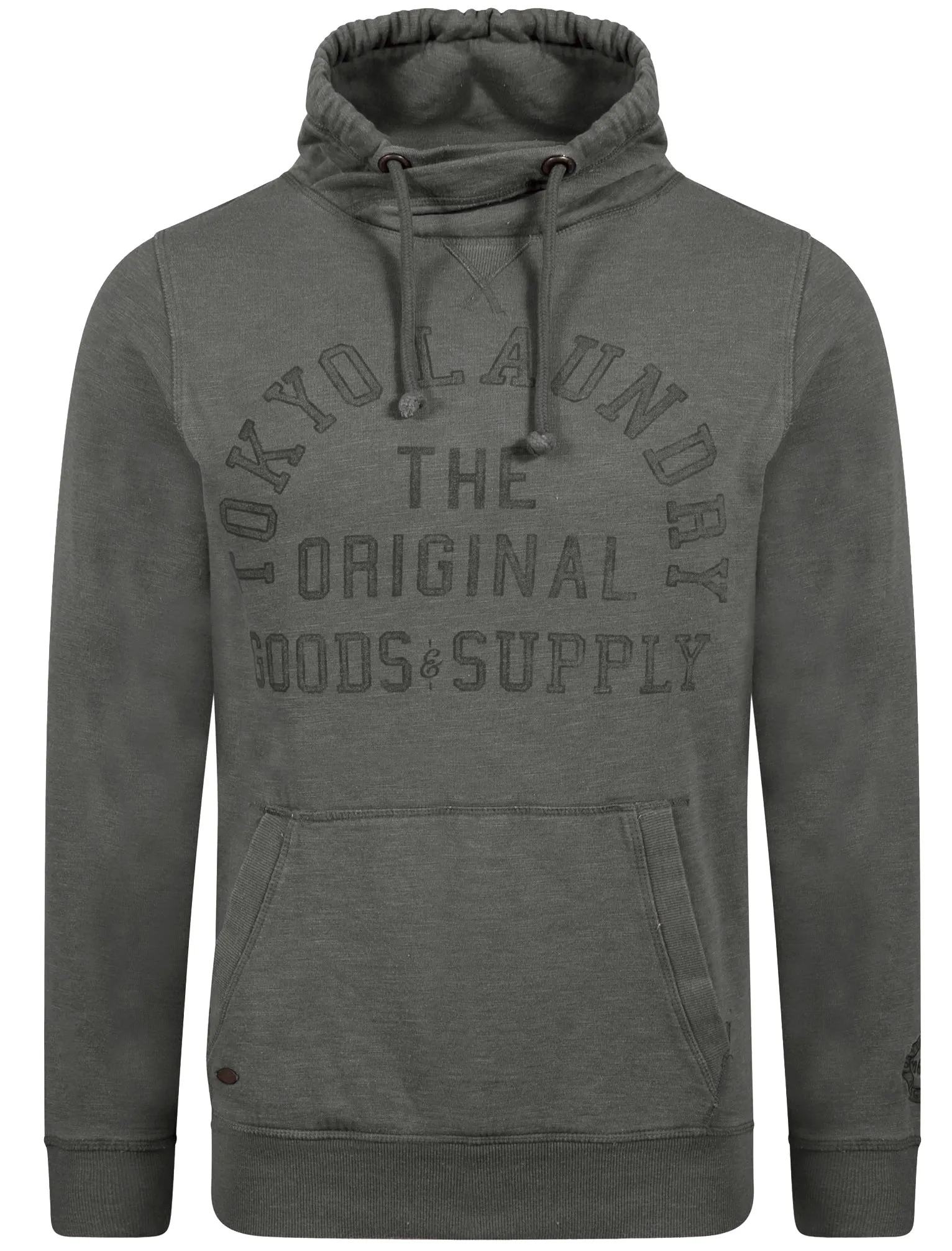 Nassau Bay Cowl Neck Pullover Hoodie in Timberwolf Grey - Tokyo Laundry