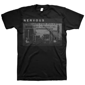 Nervous "Police" Black T-Shirt