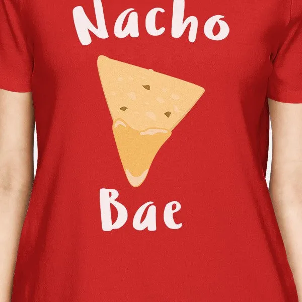 Nocho Bae Women's Red T-shirt Humorous Graphic Light-weight Shirt