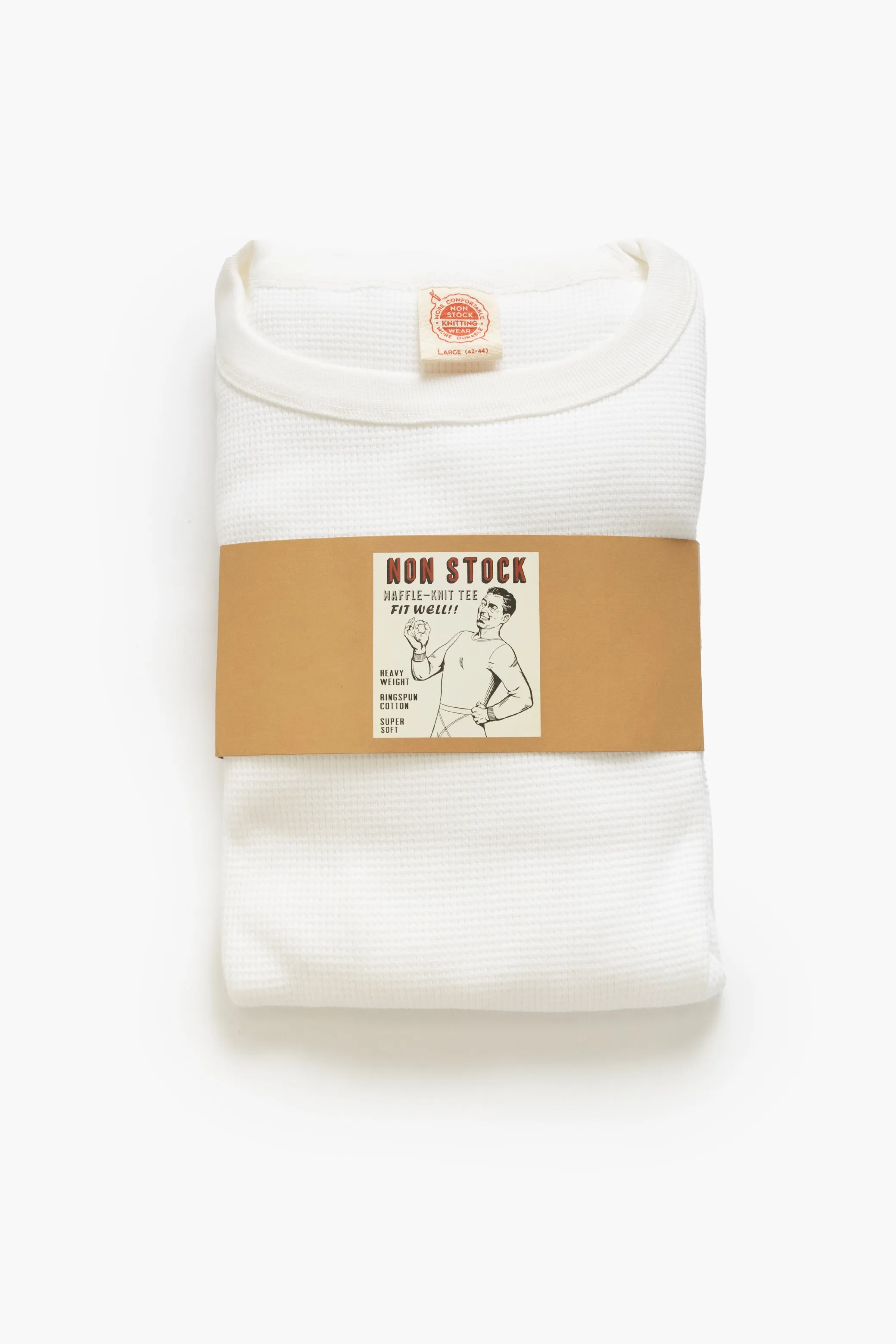 Non Stock MFG - Thermal Waffle Long Sleeve - White