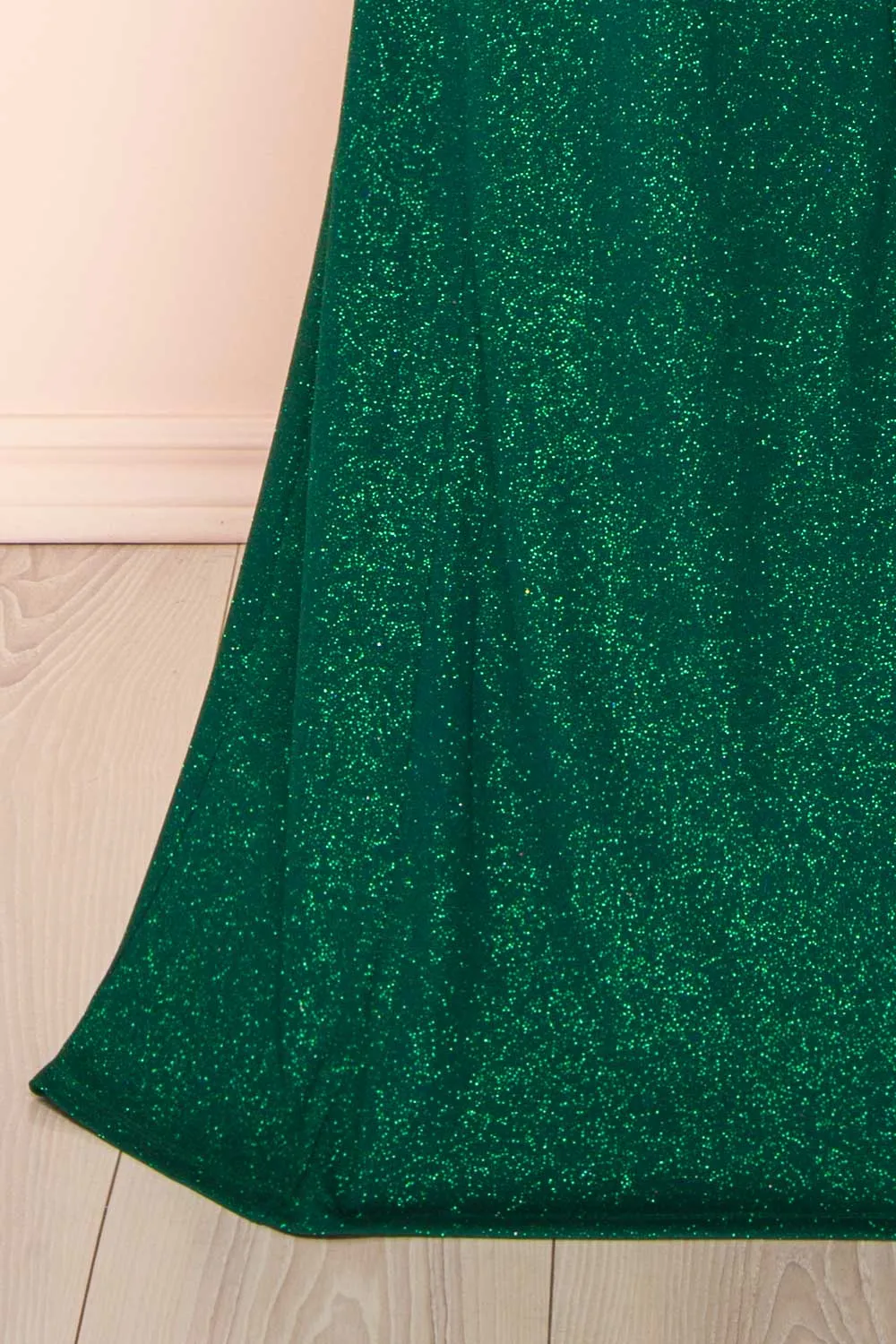 Norcia Green | Shimmery Bustier Mermaid Maxi Dress