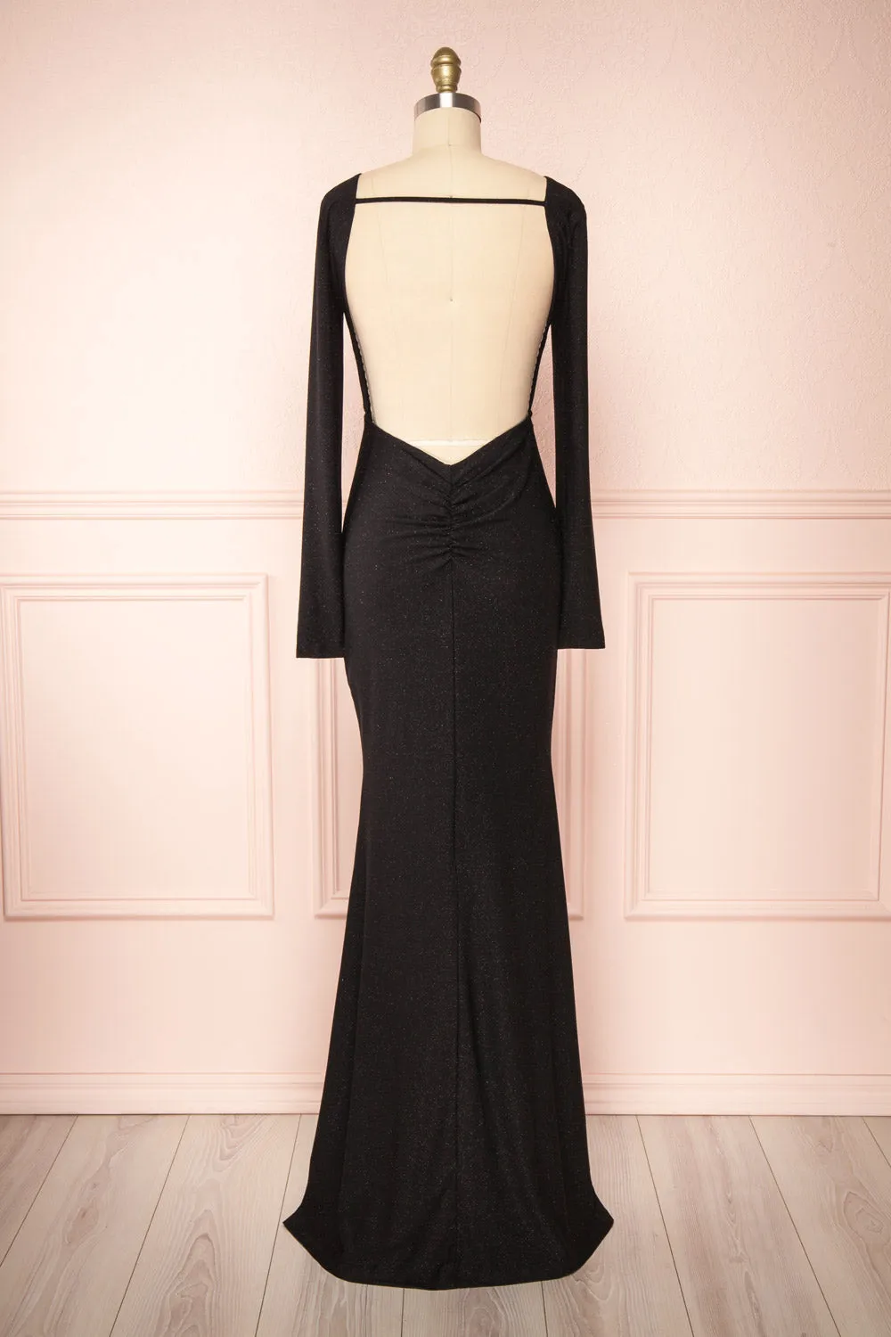 Nykha | Backless Black Mermaid Dress