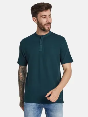 Octave Ss24 Men Henley Neck Pockets T-Shirt