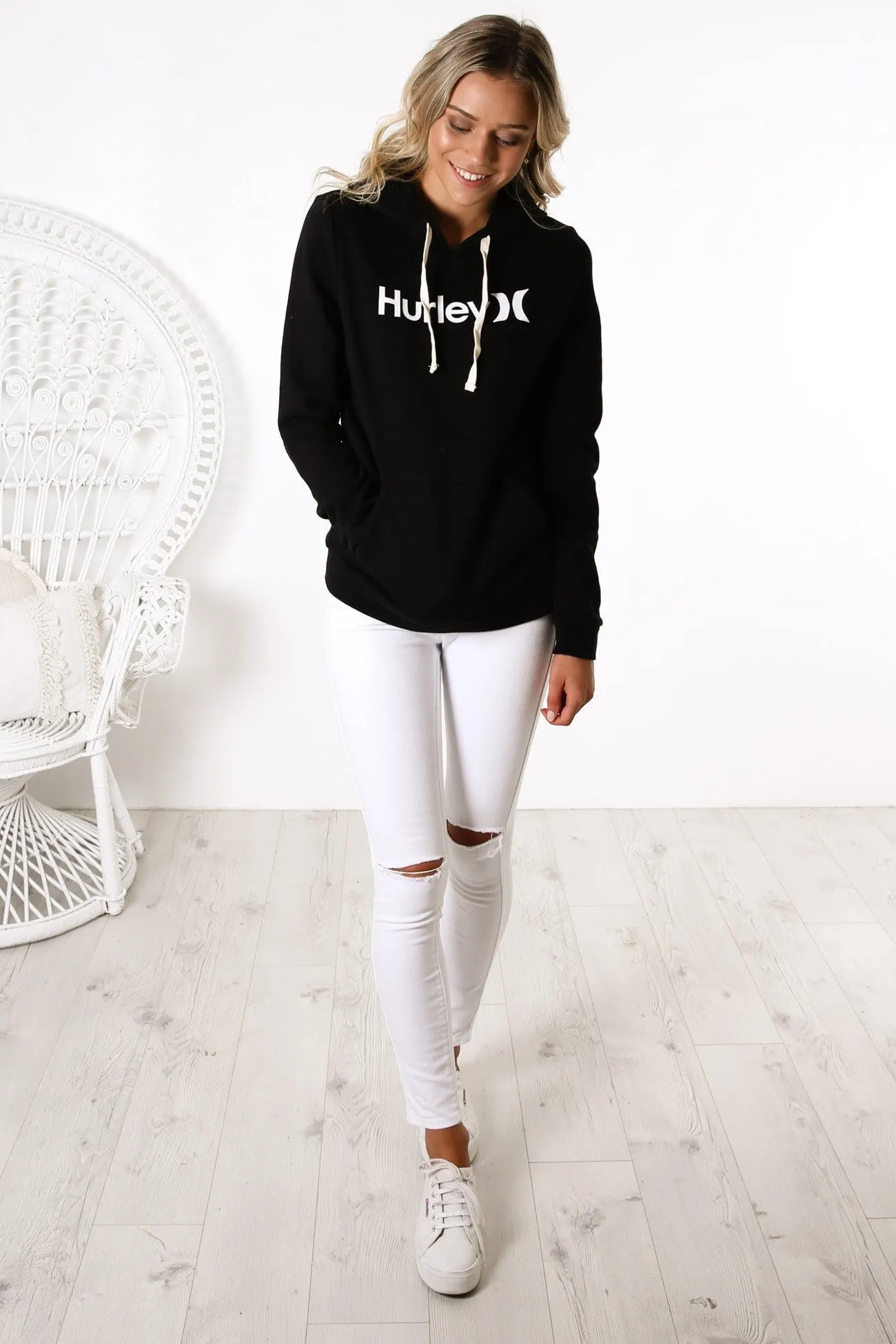 One And Only Fleece Pullover Hoodie Black