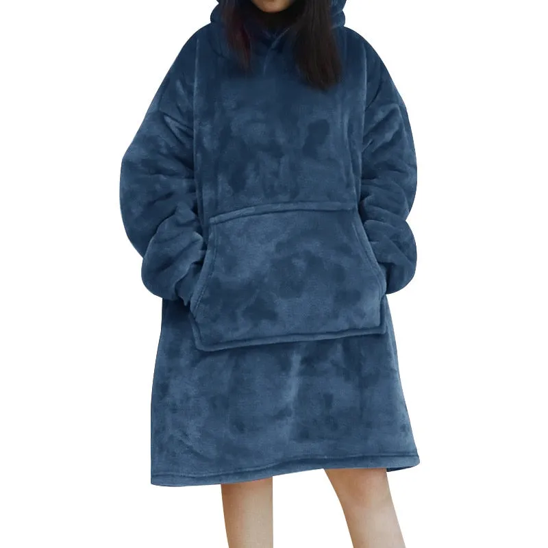 Oversized Hoodie Sweatshirt Women Tie Dye Hoodies Fleece Giant Wearable Blanket