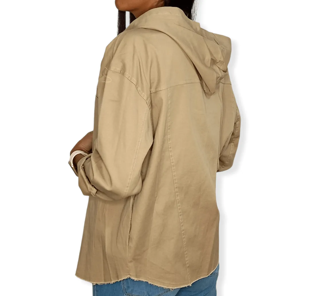 (Oversized Shirt) Beige