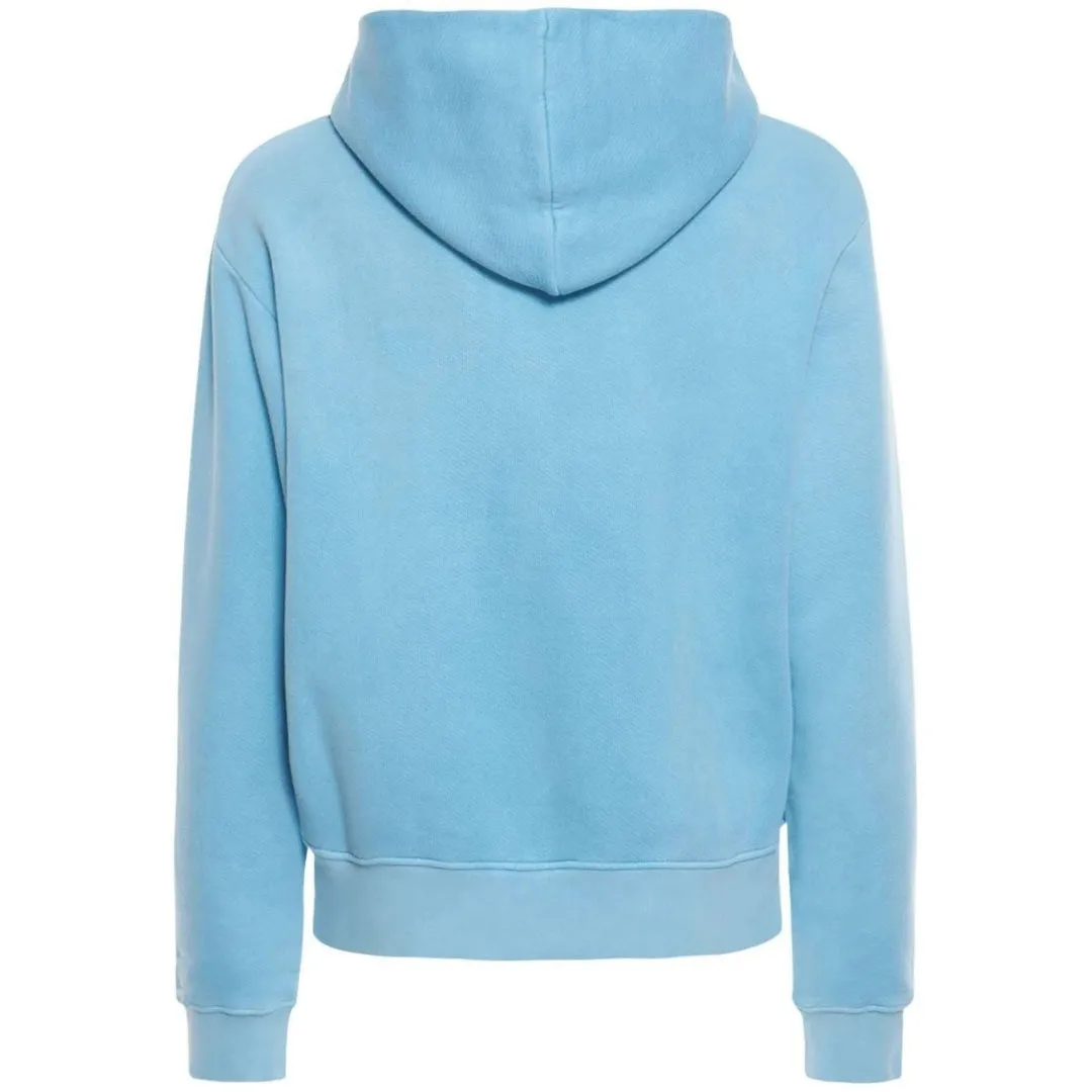 Palm Angels Garment Dyed Box Logo Light Blue Hoodie