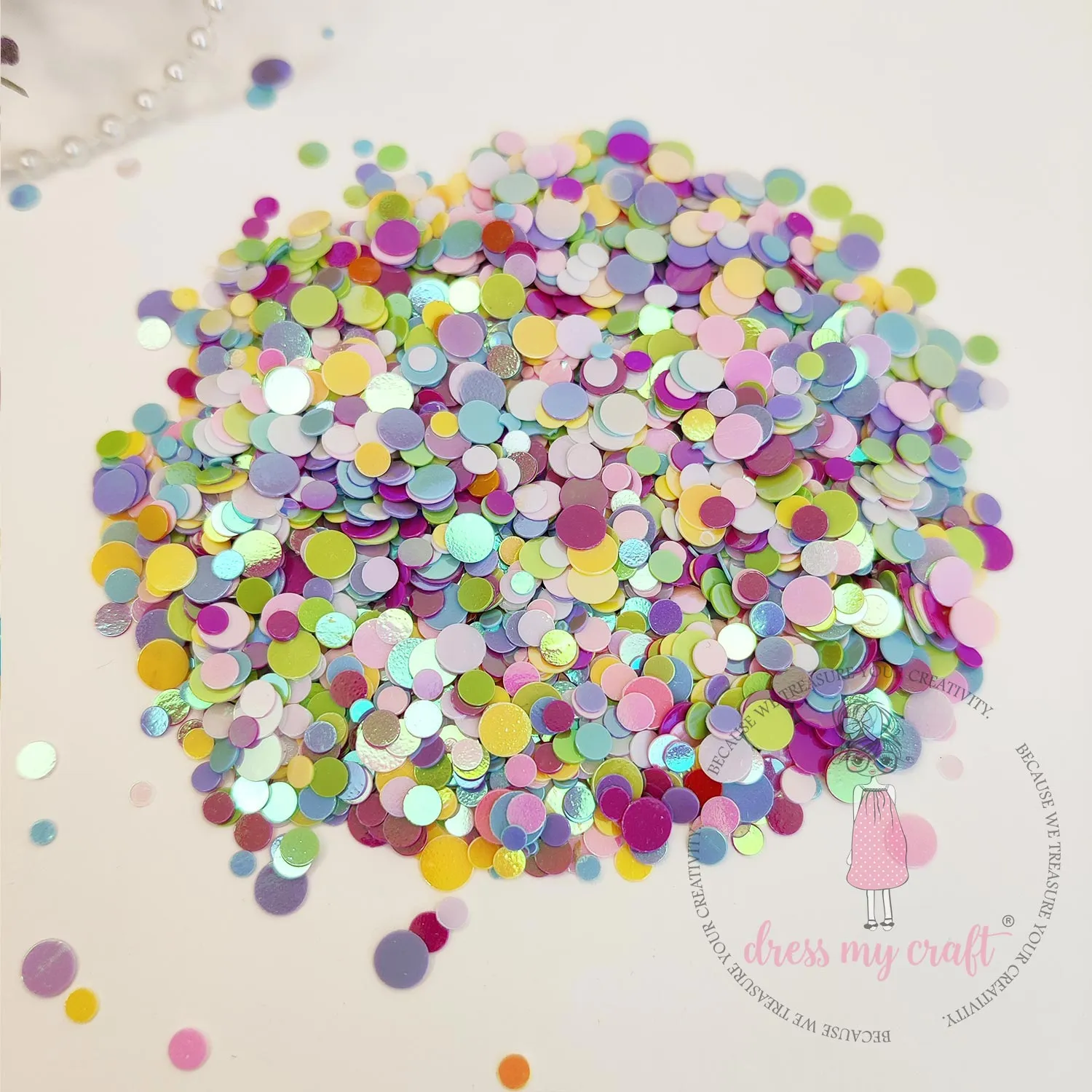 Pastel Confetti Sequins - 8gm