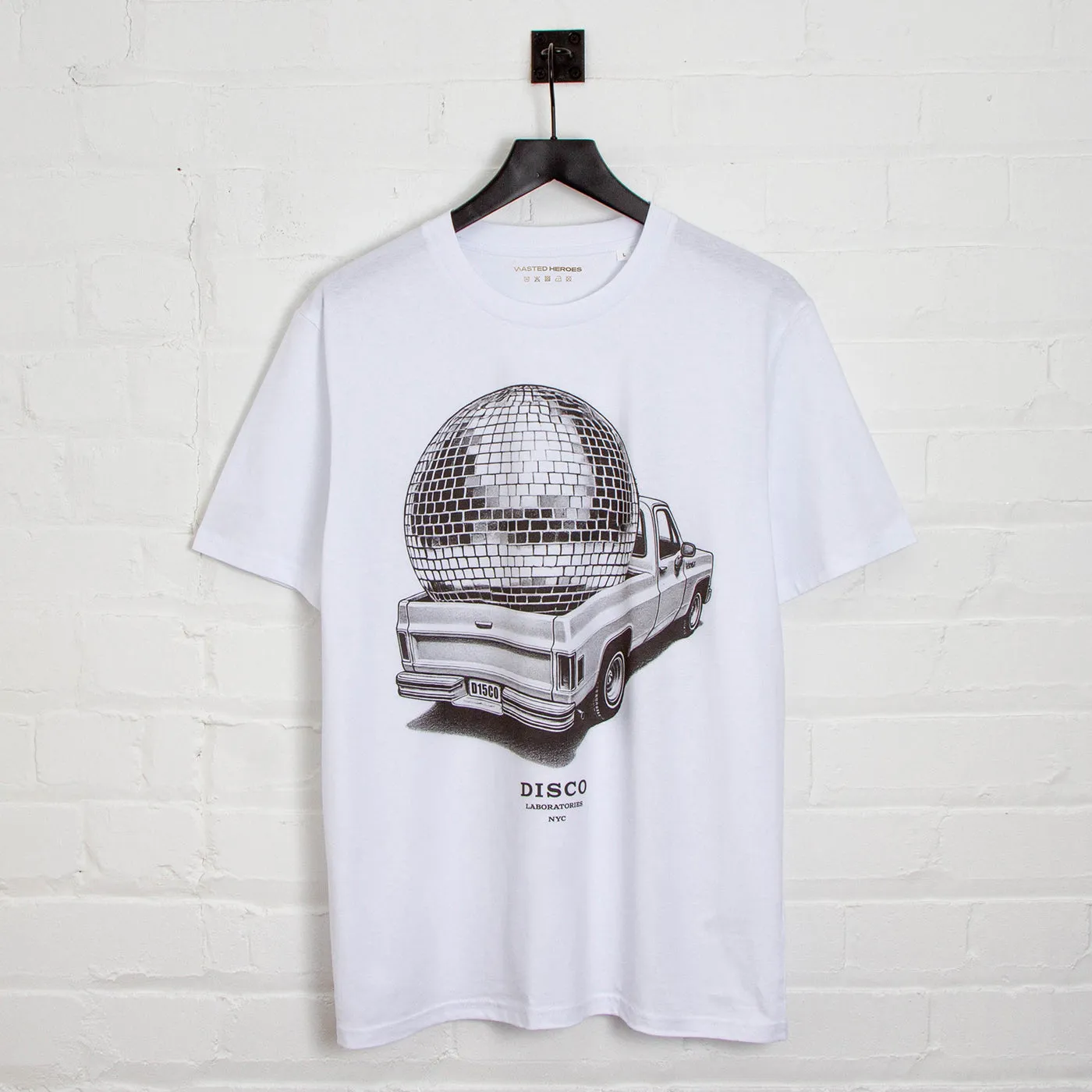 Pickup Disco Labs NYC Front Print - Tshirt - White