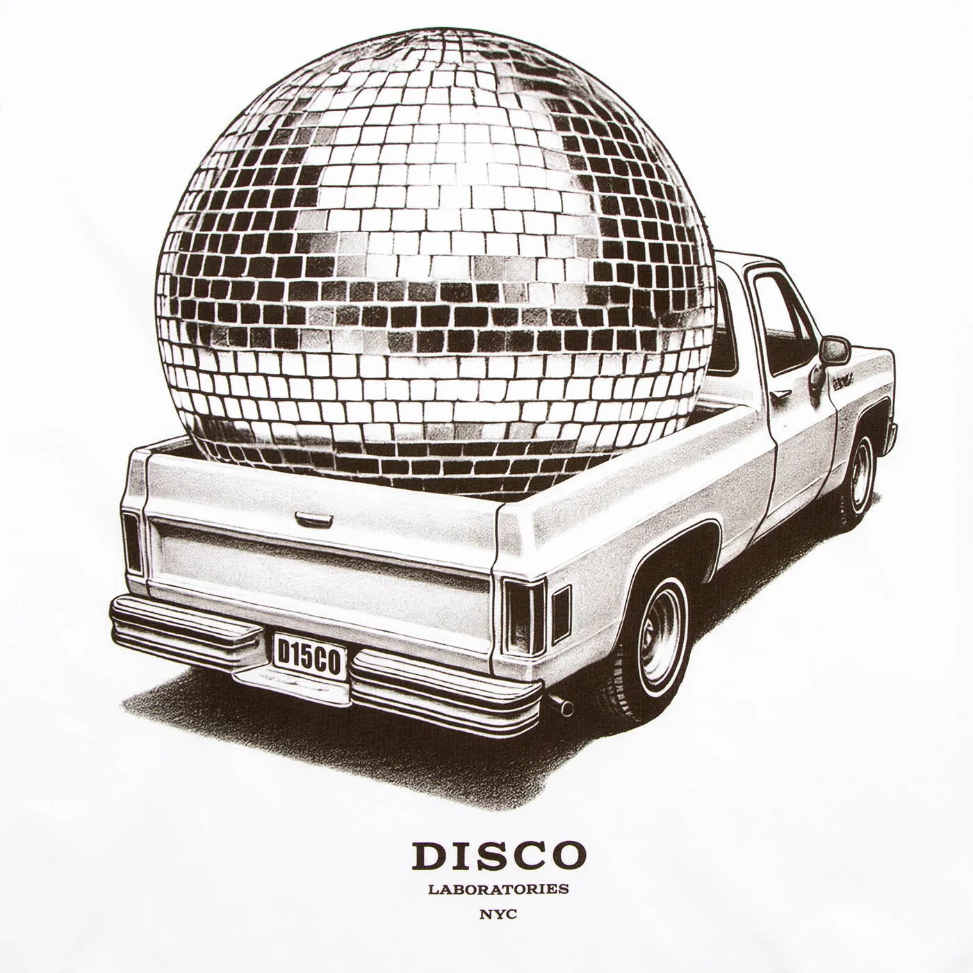 Pickup Disco Labs NYC Front Print - Tshirt - White