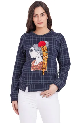 Pictorial smart women printed Sweatshirt