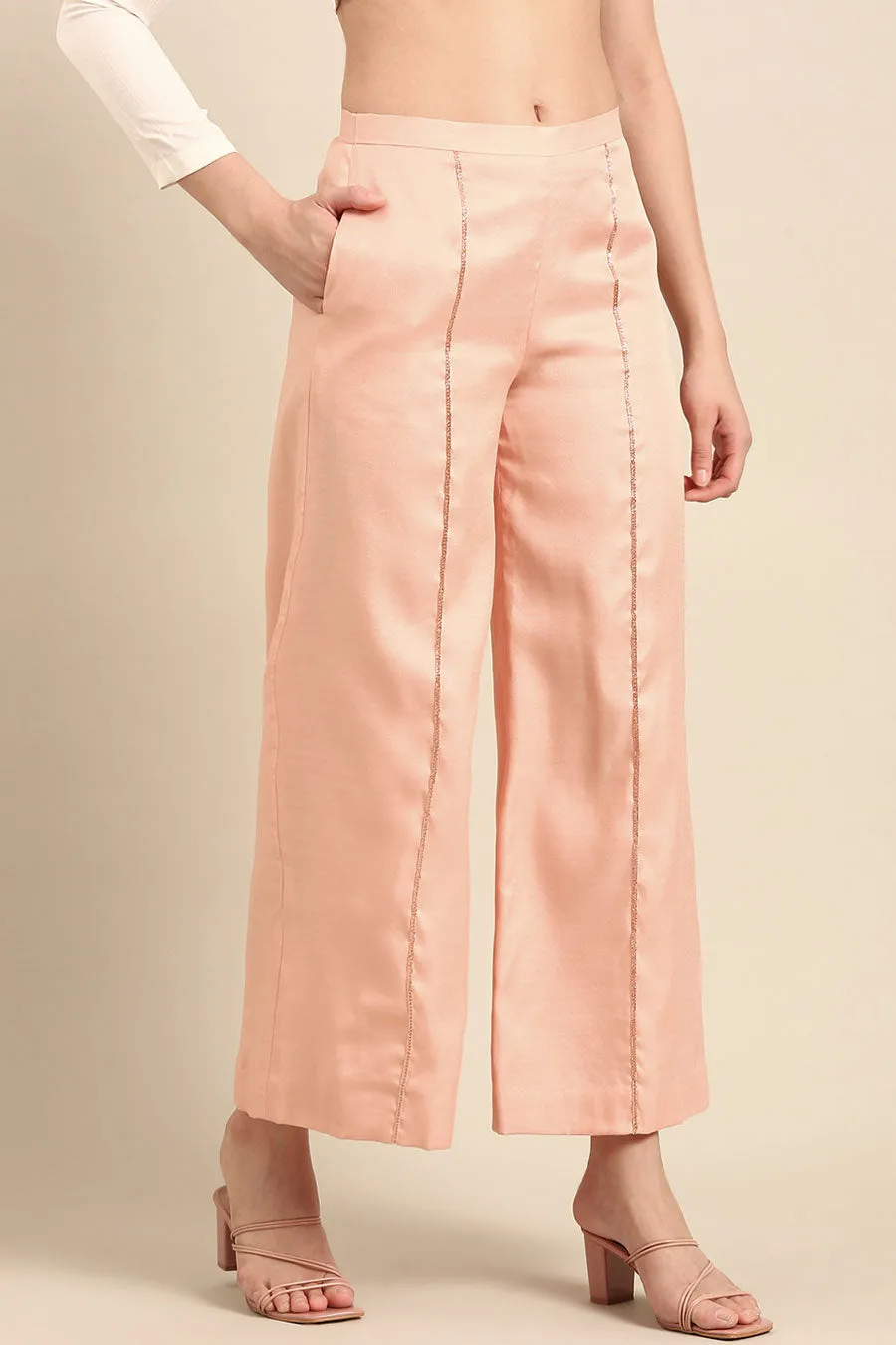 Pink Tunic & Wide-Leg Pant Co-Ord Set