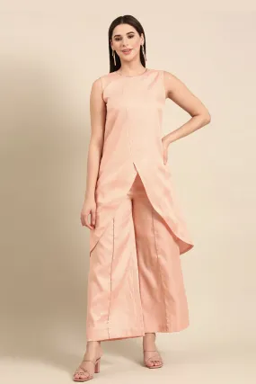 Pink Tunic & Wide-Leg Pant Co-Ord Set