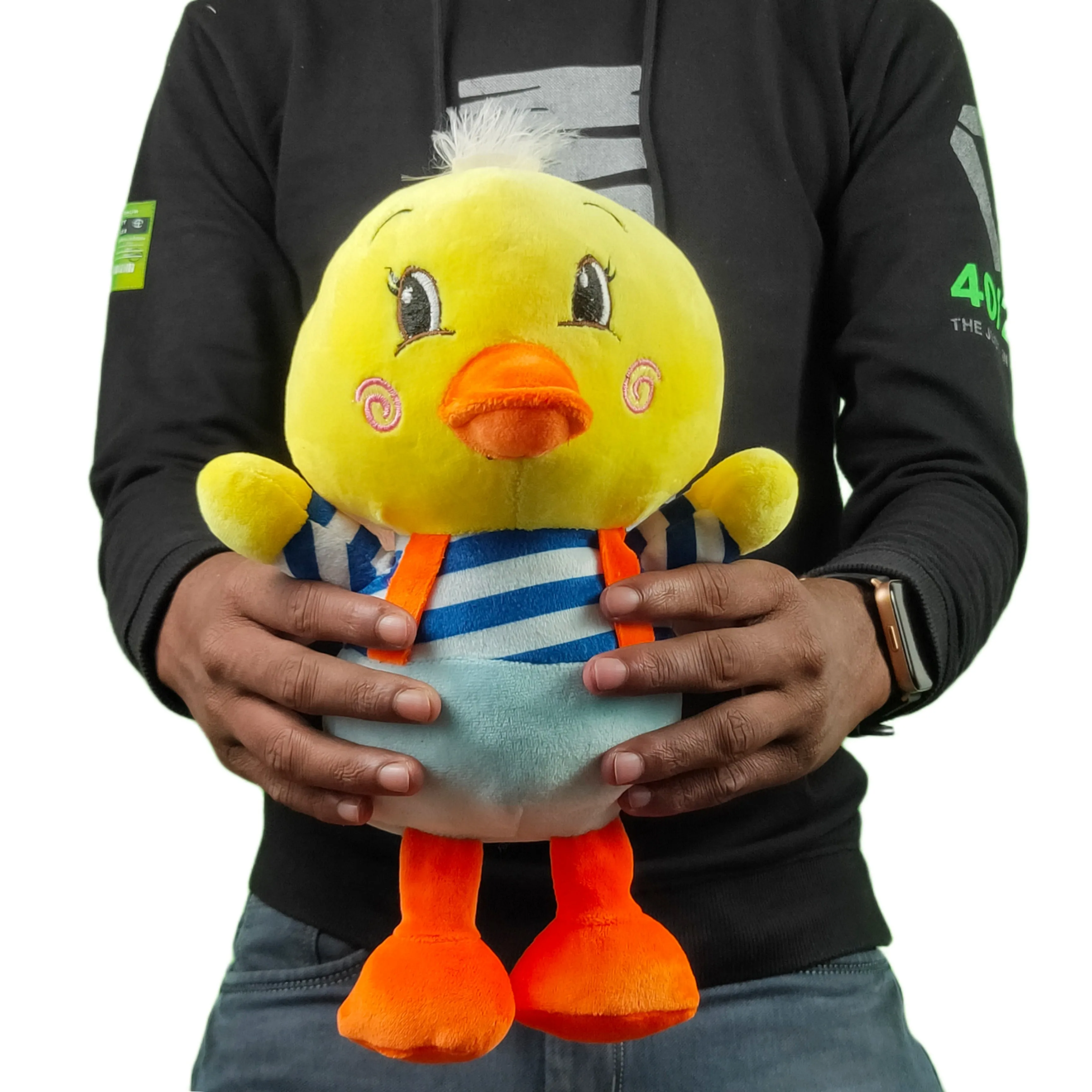 Play Hour Duckie The Duck Plush Soft Toy with Blue Dress for Ages 3 Years and Up, 25cm