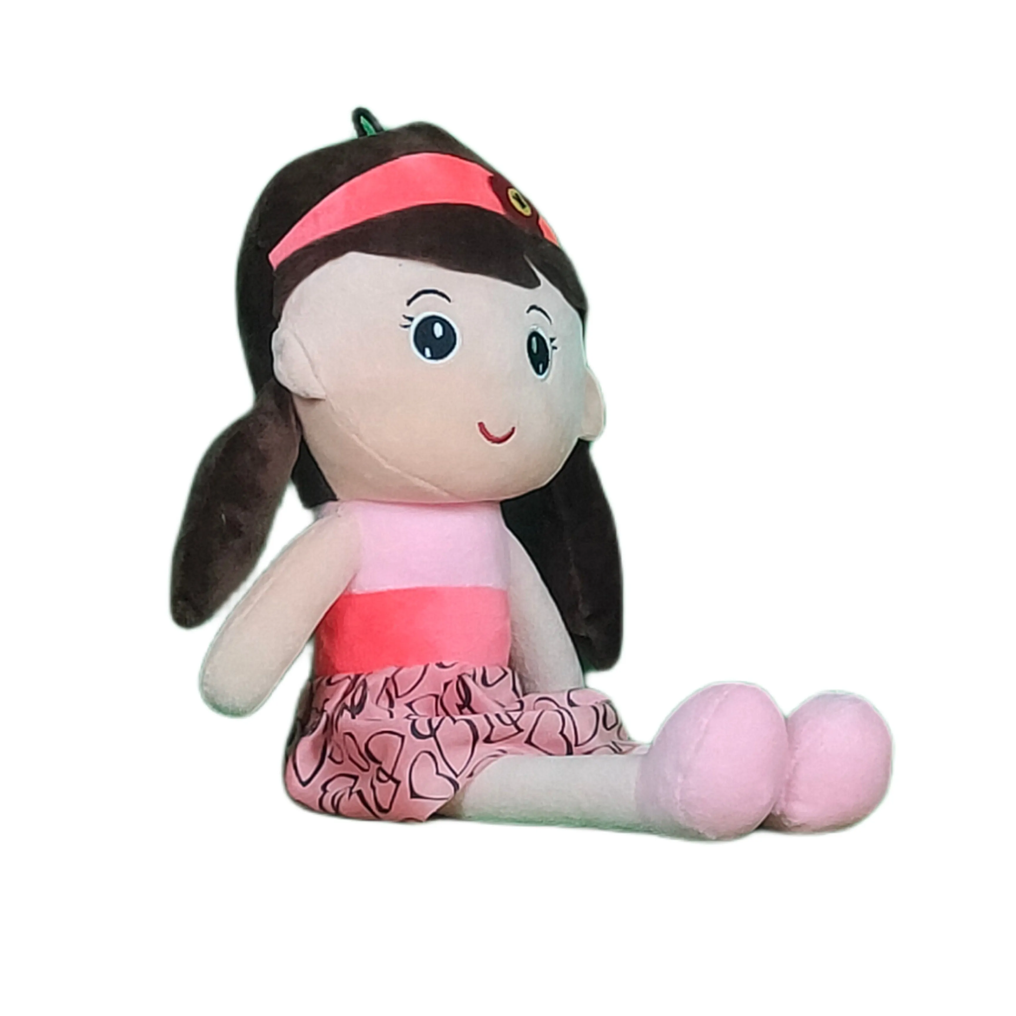 Play Hour Molly Rag Doll Plush Soft Toy Wearing Pink Dress for Ages 3 Years and Up, 50cm