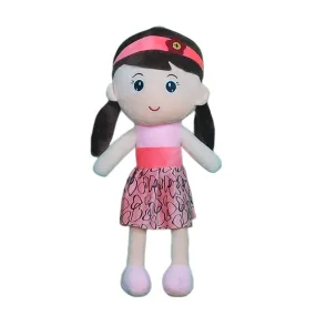 Play Hour Molly Rag Doll Plush Soft Toy Wearing Pink Dress for Ages 3 Years and Up, 50cm