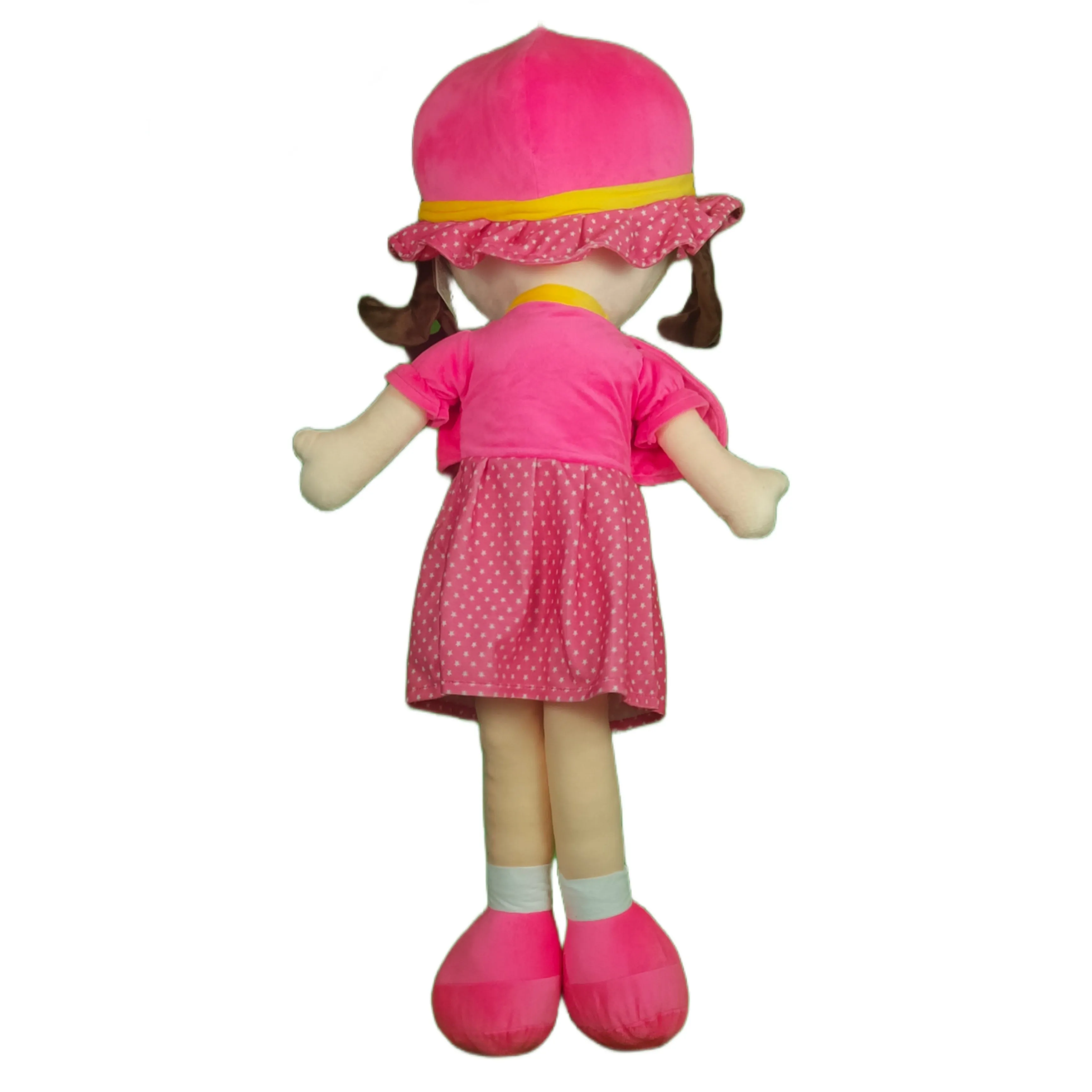 Play Hour Winky Rag Doll Plush Soft Toy Wearing Pink Dress for Ages 3 Years and Up, 100cm