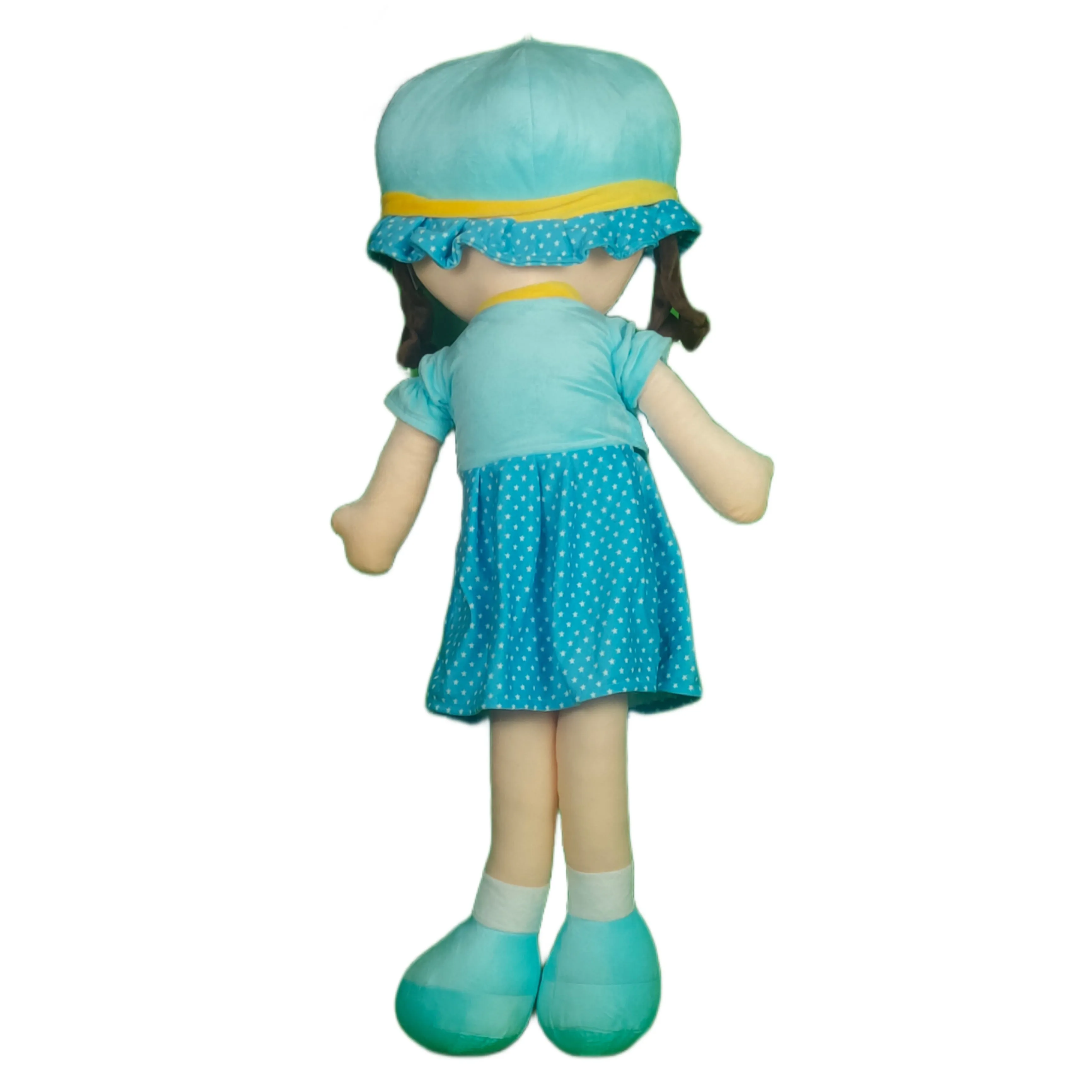 Play Hour Winky Rag Doll Plush Soft Toy Wearing Sky Dress for Ages 3 Years and Up, 100cm