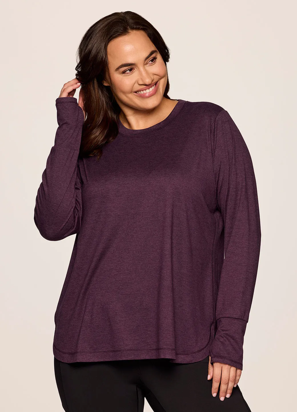 Plus Studio Practice Long Sleeve Tunic Tee