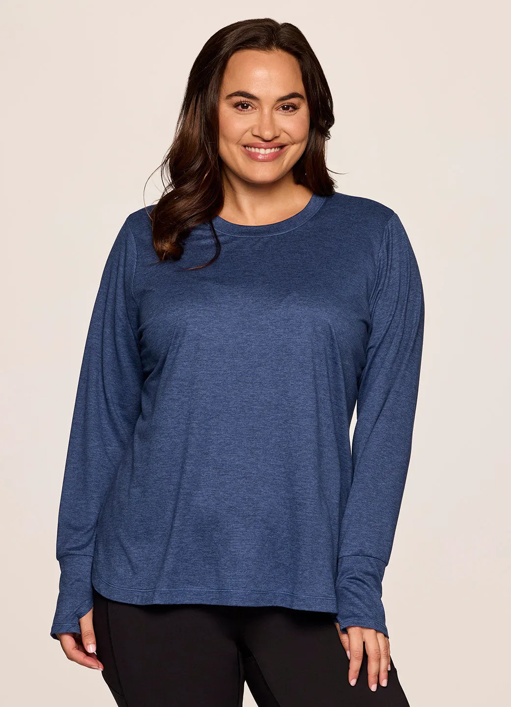 Plus Studio Practice Long Sleeve Tunic Tee