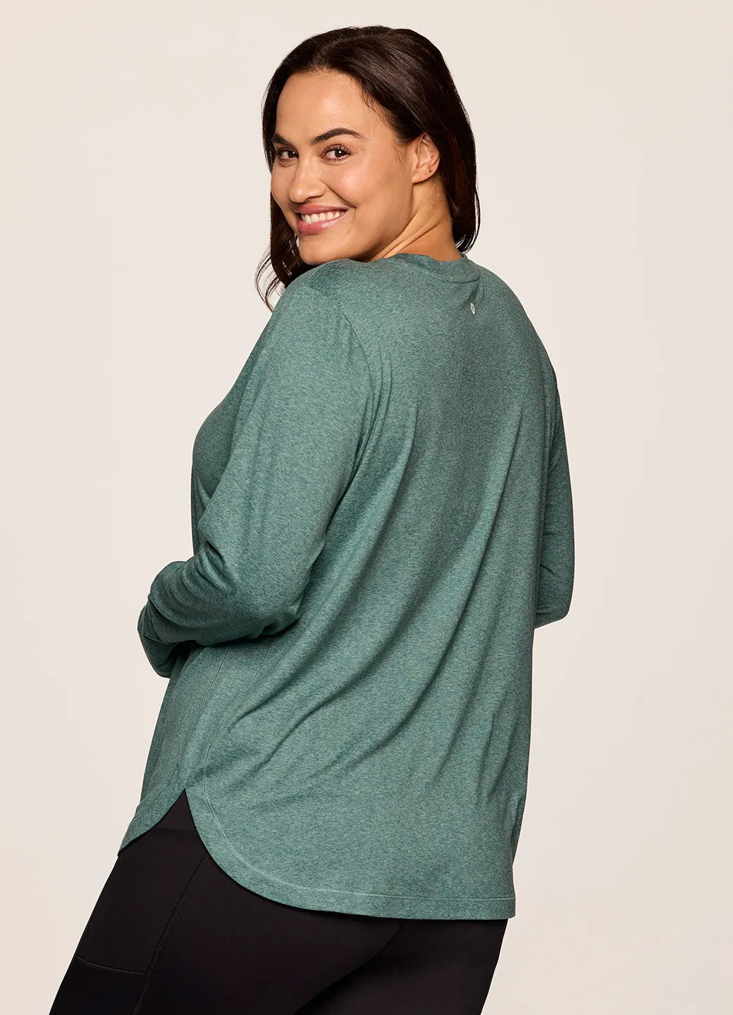 Plus Studio Practice Long Sleeve Tunic Tee