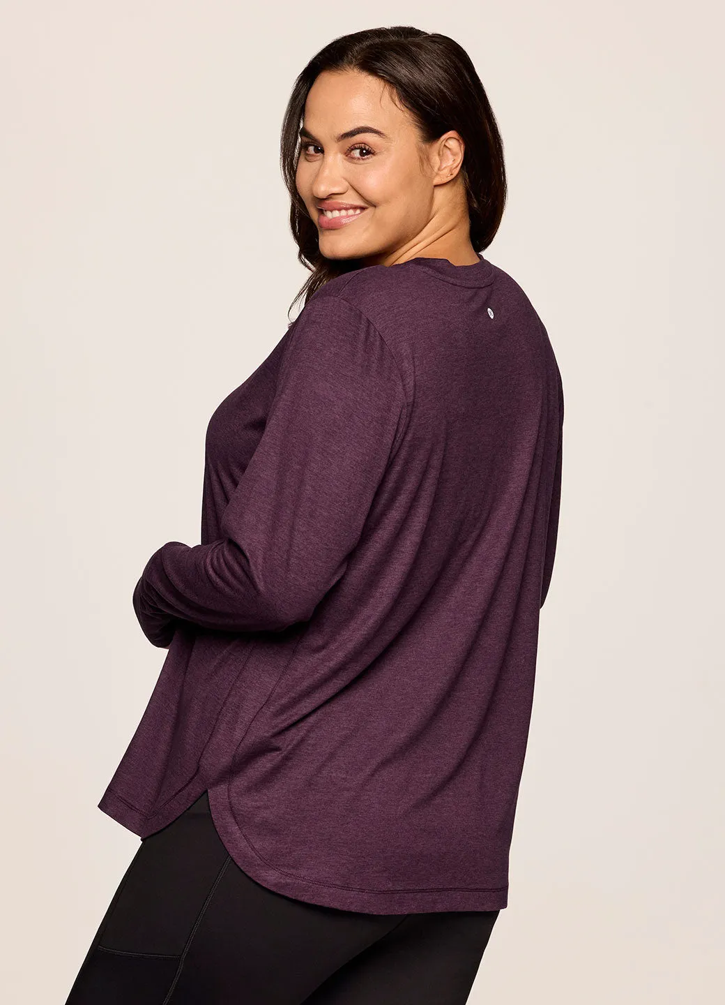 Plus Studio Practice Long Sleeve Tunic Tee