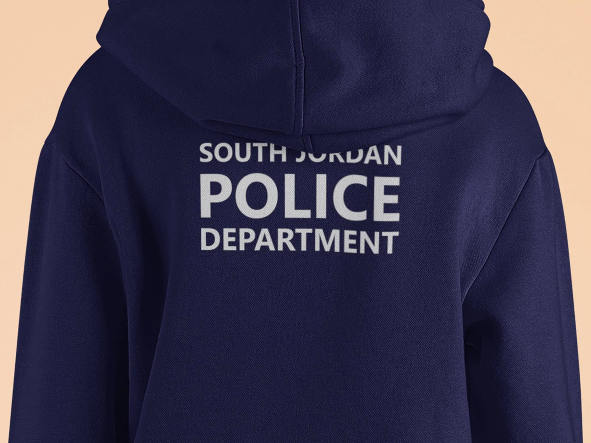 Police Youth Sized Hoodie in Navy with Badge and Personalized Name - Optional Police Department on Back