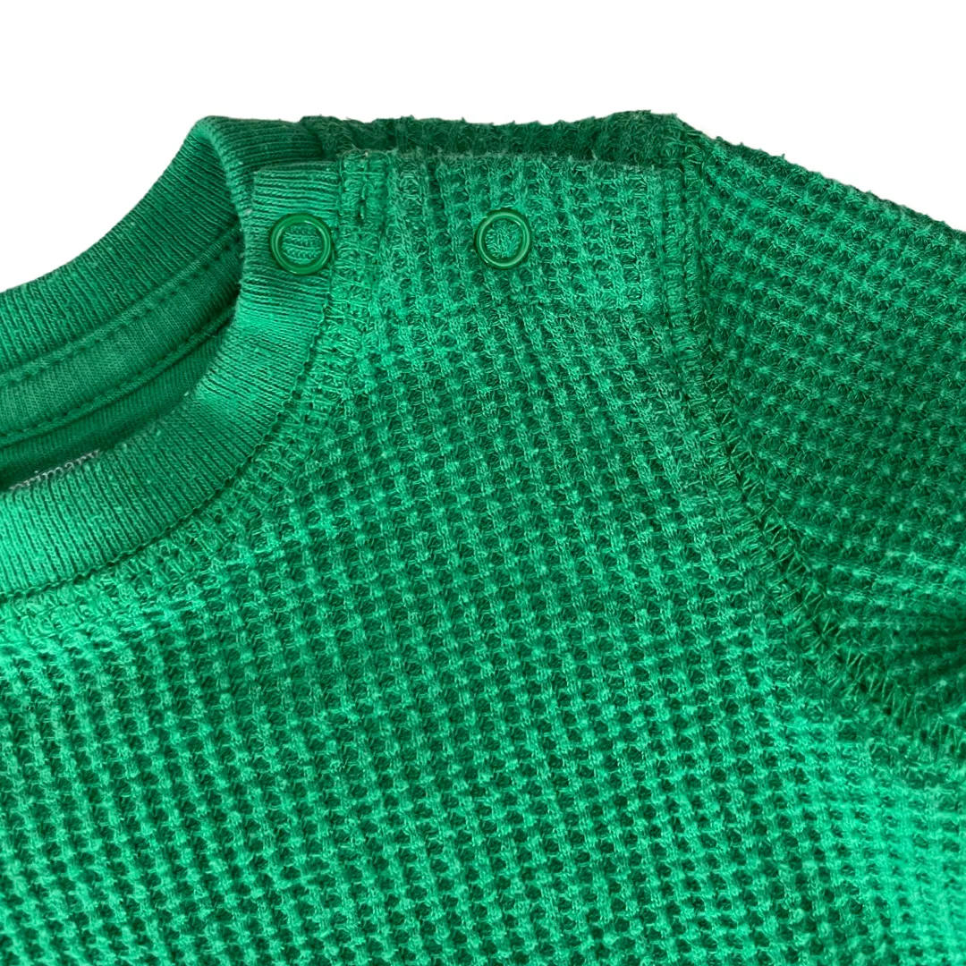 Primary Long-Sleeved Green Thermal Shirt - 6-12 mo.