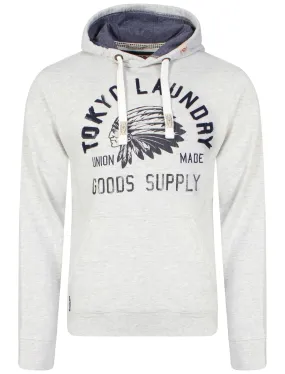 Printed pullover hoodie in oatgrey marl - Tokyo Laundry