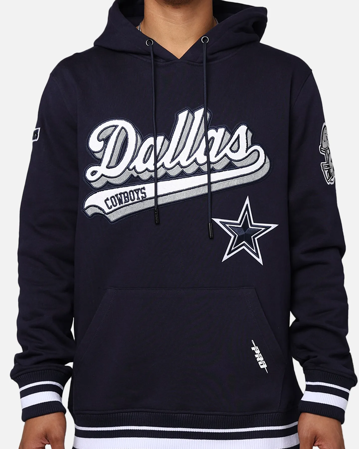 Pro Standard Dallas Cowboys Fleece Pullover Hoodie Midnight Navy