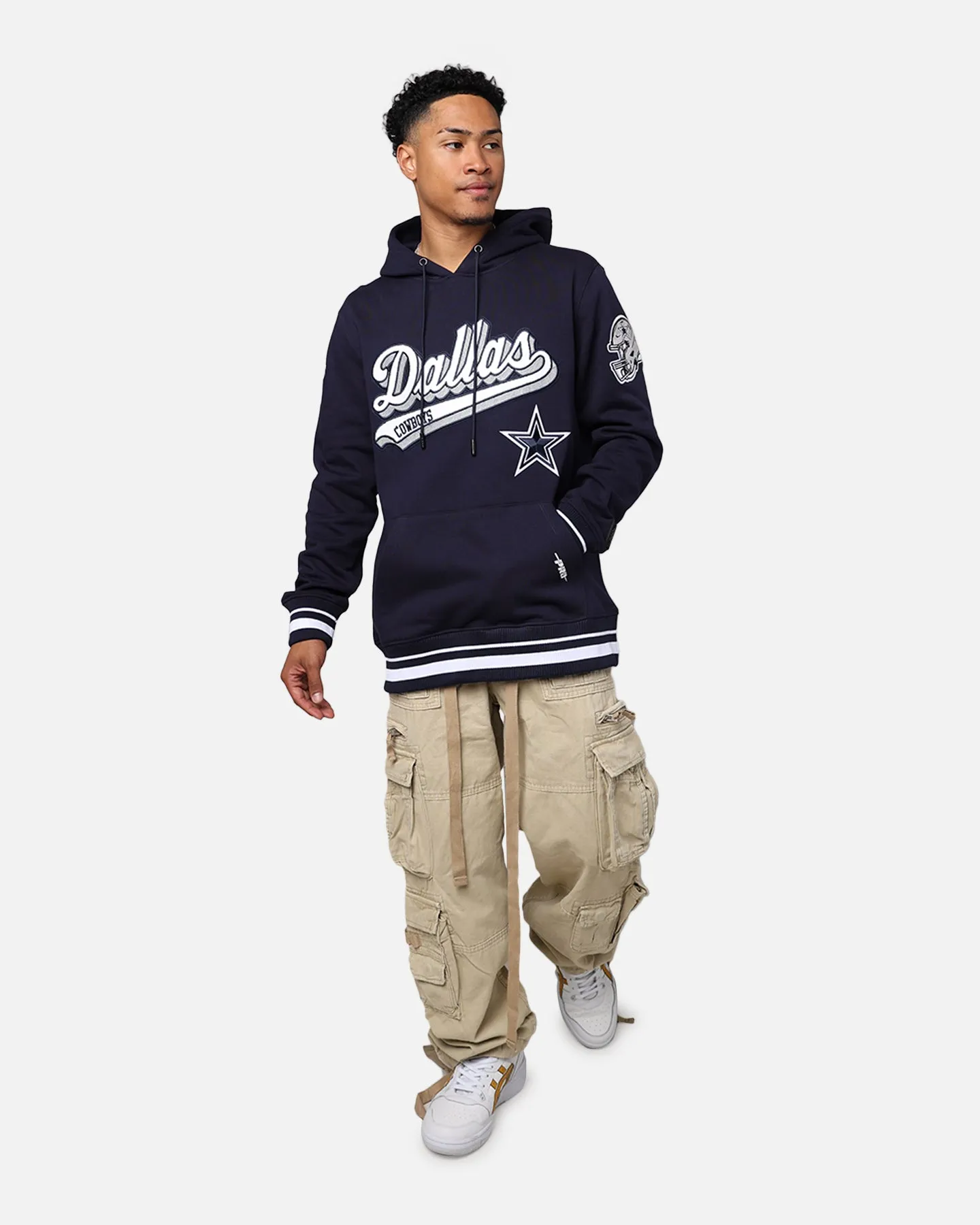 Pro Standard Dallas Cowboys Fleece Pullover Hoodie Midnight Navy