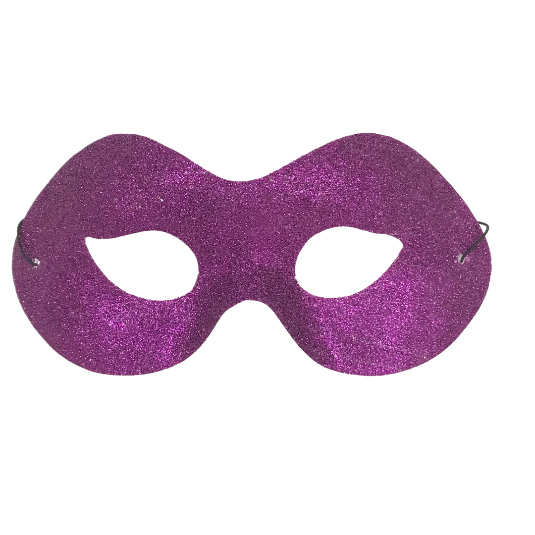 Purple Glitter Mask with Elastic Band (Each)