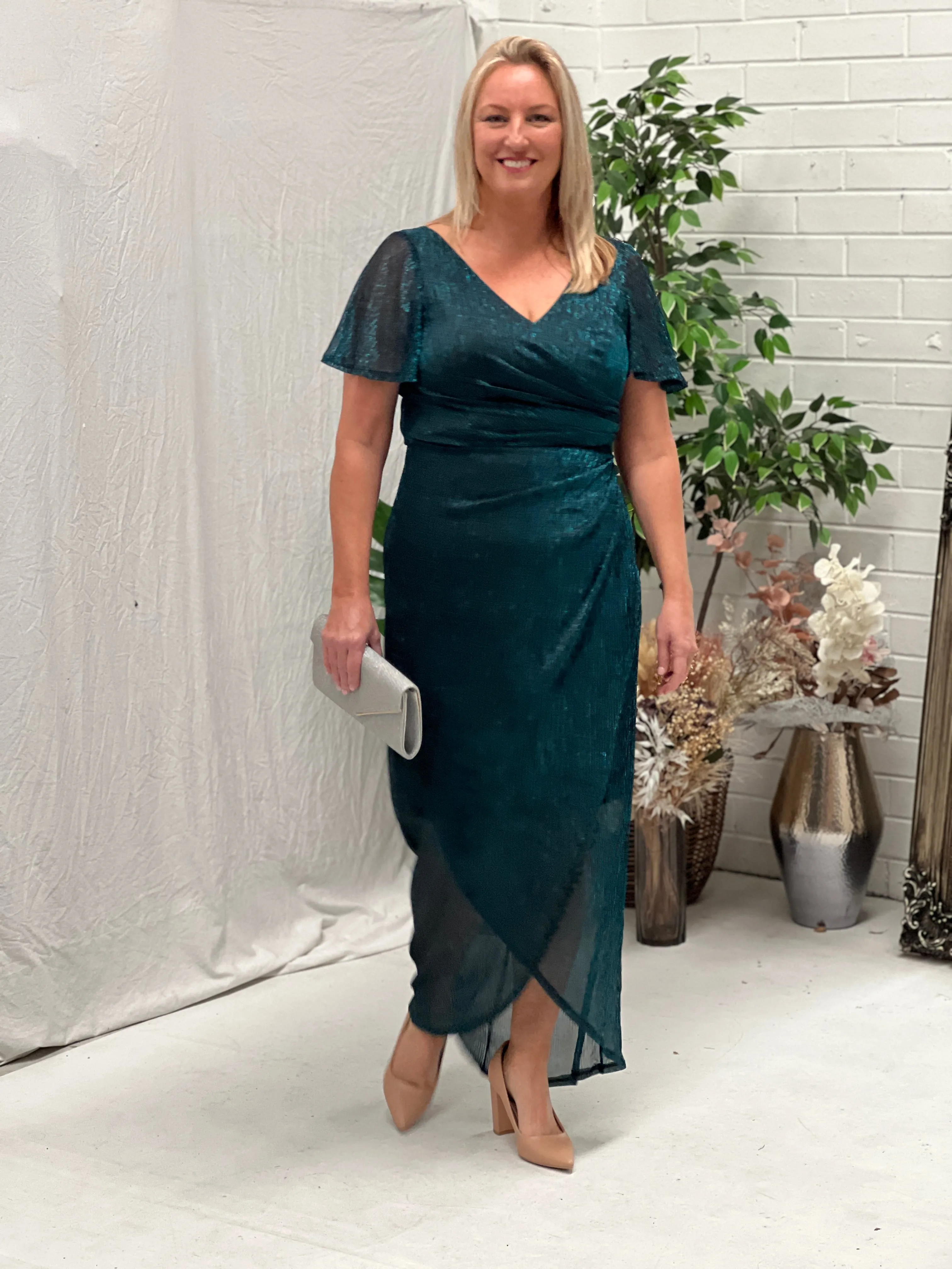 Quest Teal Shimmer Gown