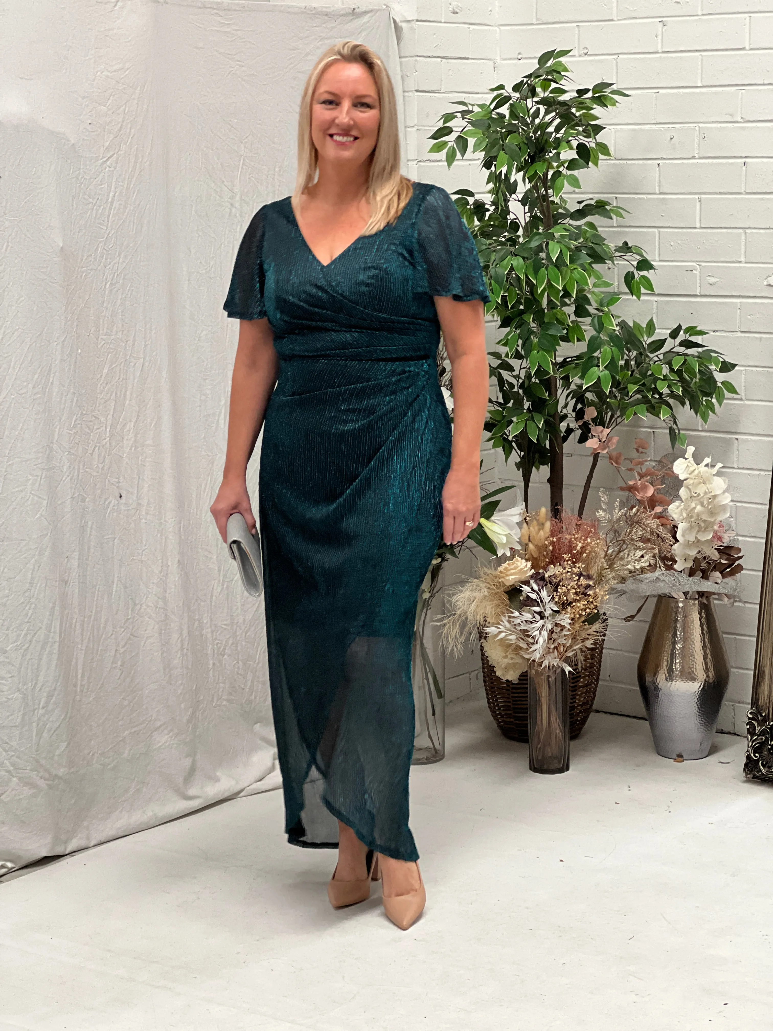 Quest Teal Shimmer Gown