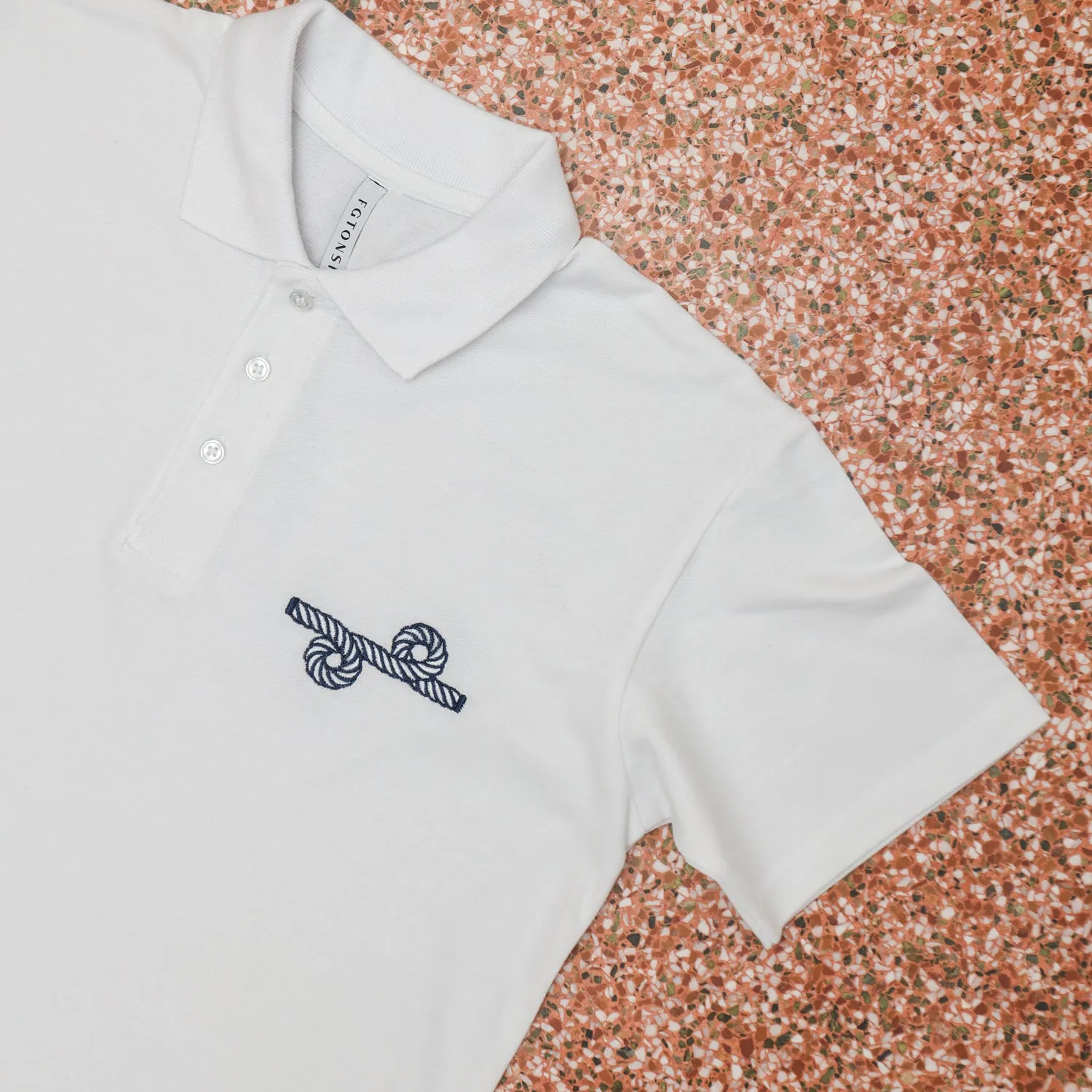 "Marine Rope" white polo shirt