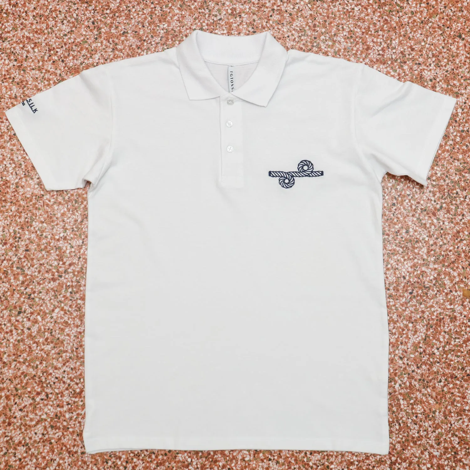 "Marine Rope" white polo shirt