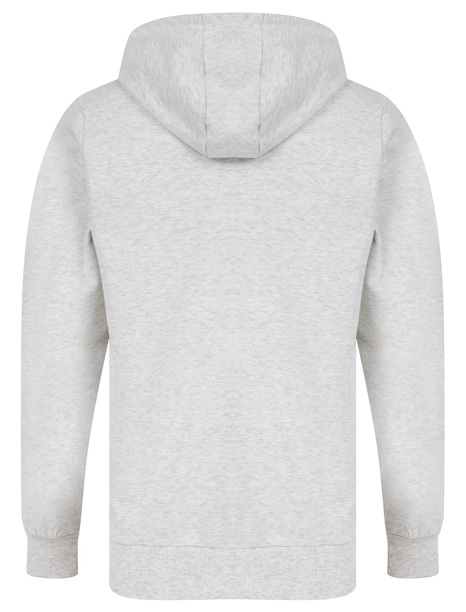 Refract Motif Brushback Fleece Pullover Hoodie in Ice Grey Marl - Tokyo Laundry