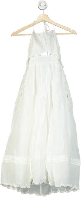 REISS White Halter Neck Maxi Dress UK 8